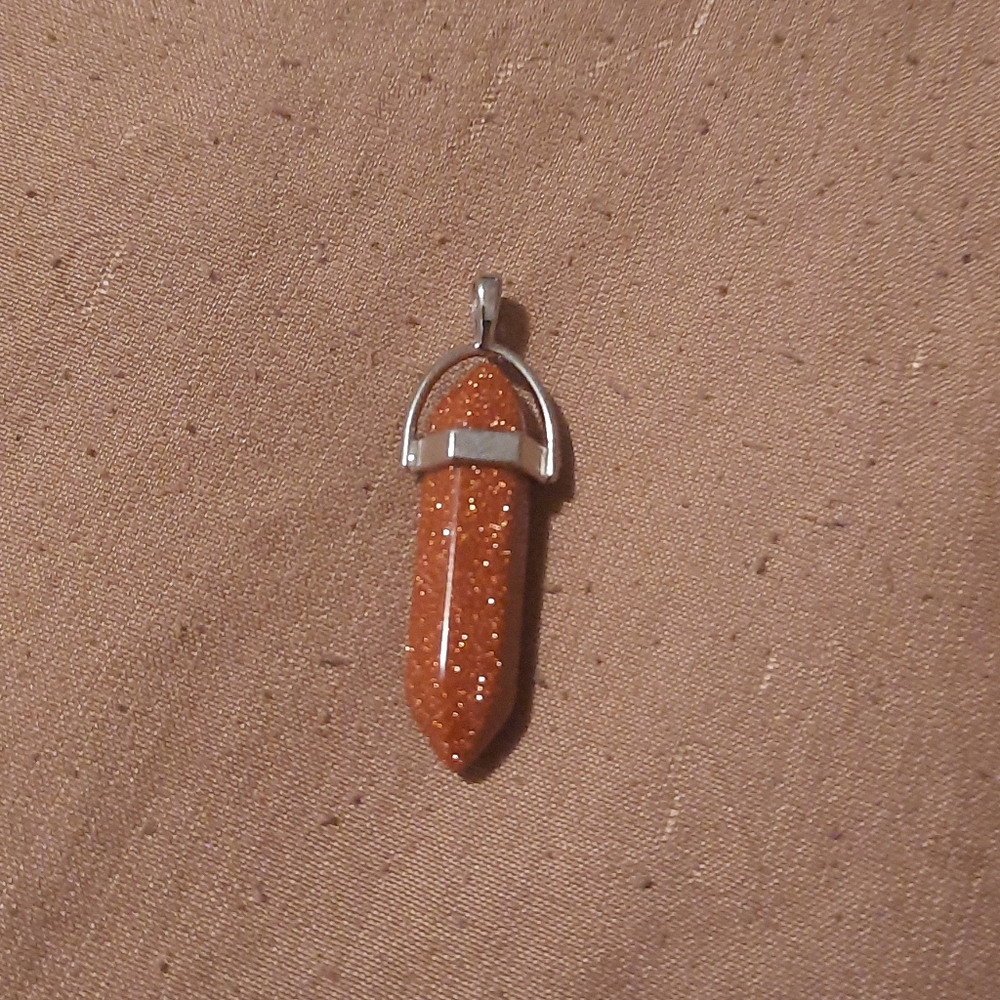 Stone Hexagon Chakra Healing Point Pendants (J10)